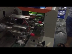 Switch panel flow packing machine with screw falling